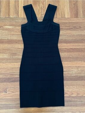 Express Black Mini Bandage Bodycon Dress